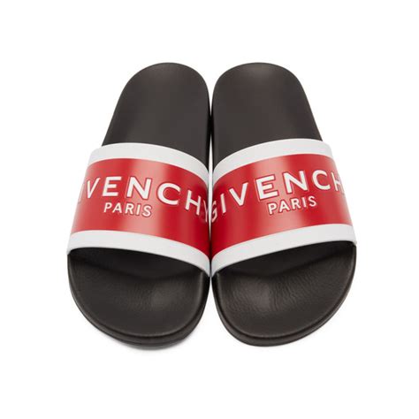 givenchy slides red black|More.